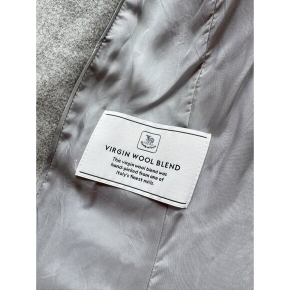 Aritzia BABATON Connor Heather Light Grey Virgin Wool Belted Wrap Coat, Size M - Picture 10 of 16